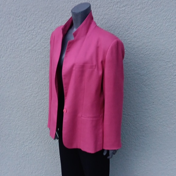CROSS COUNTRY FASHIONS (USA) LADIES VINTAGE PURE LINEN (1) BUTTON LUXURY BLAZER - Picture 13 of 17